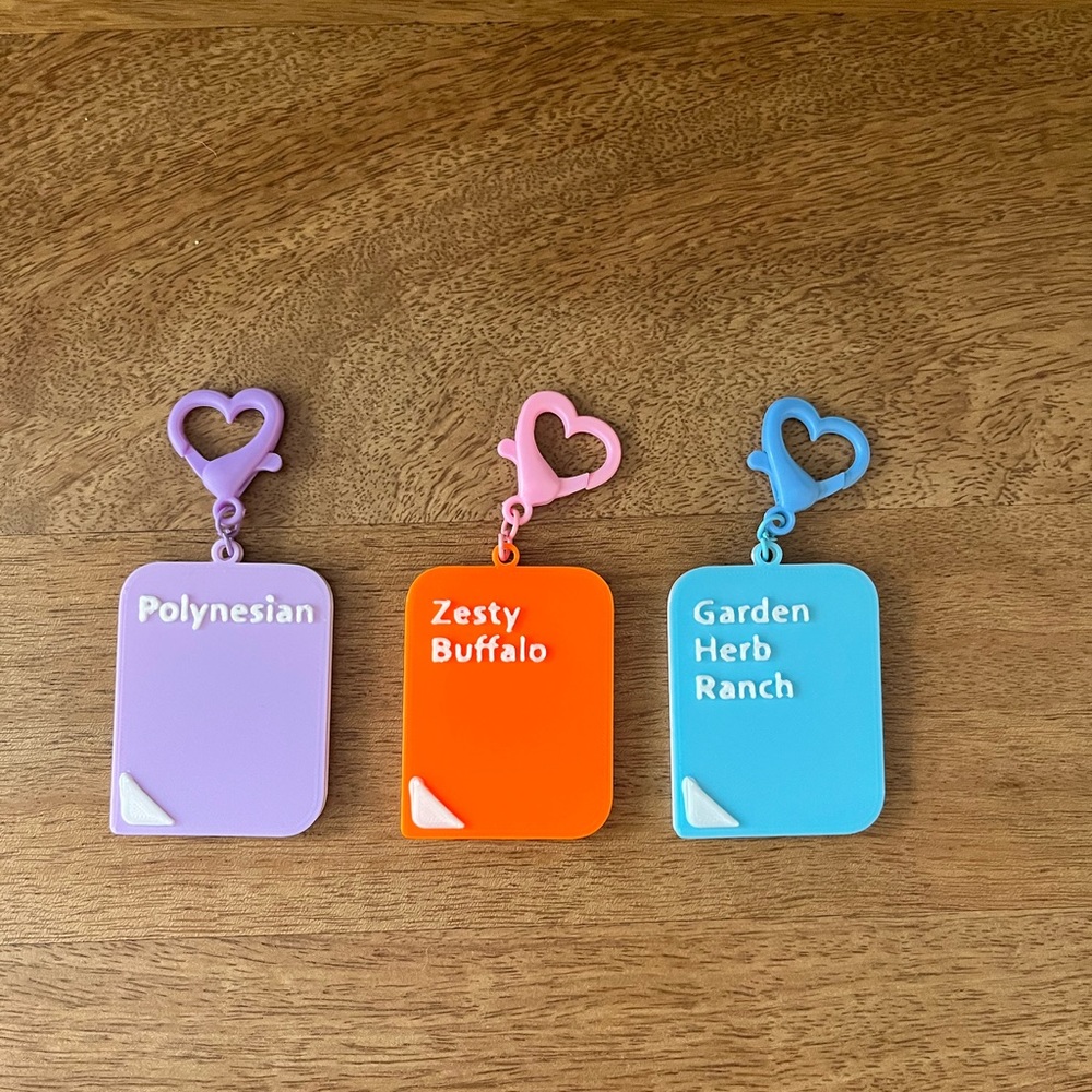 Chick fil a CFA sauce keychain bag charm